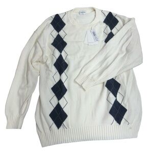 BRAND NEW Aritzia Sunday Best Women’s argyle sweater size medium